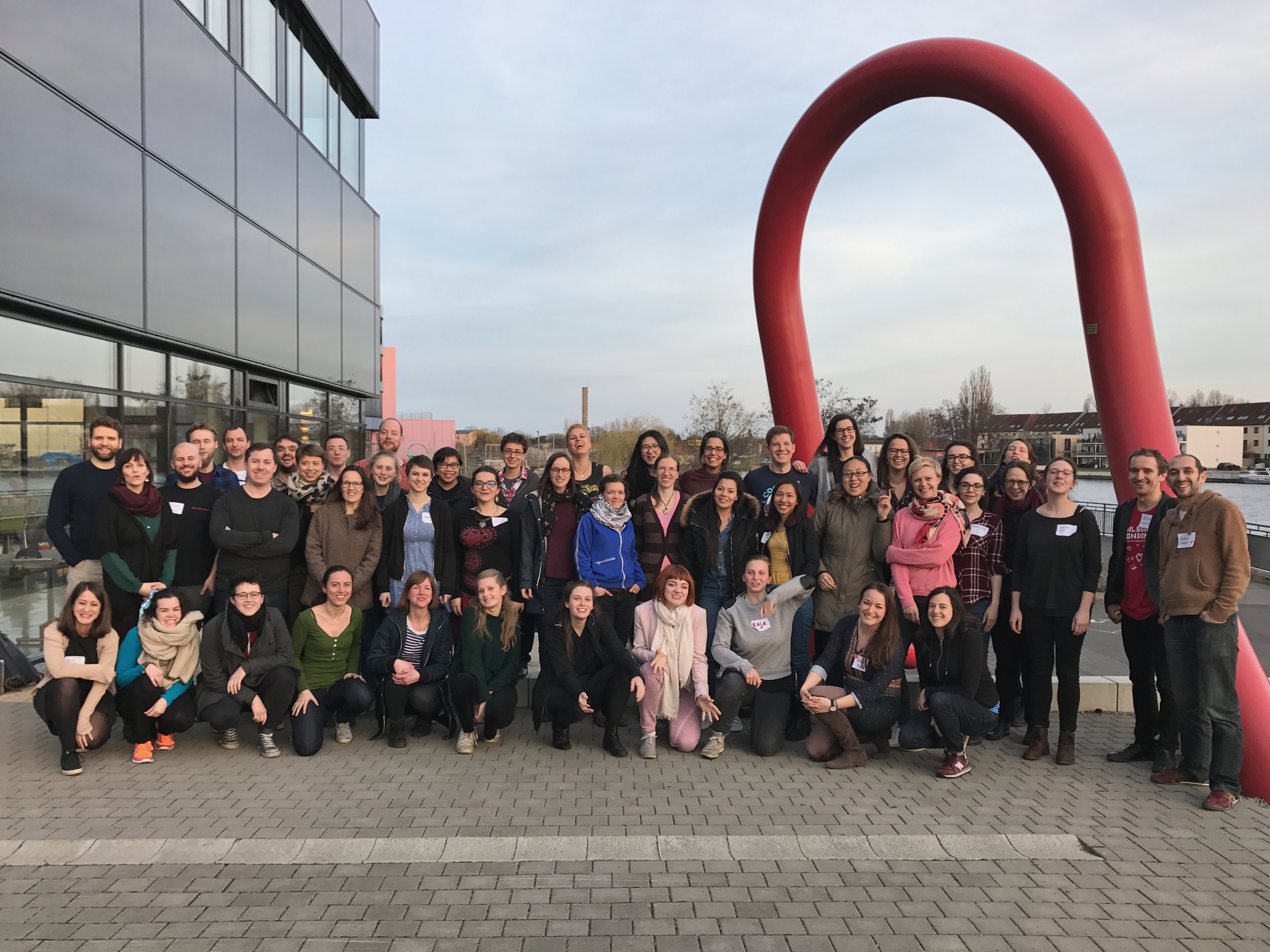 30 women standing outside in group photo